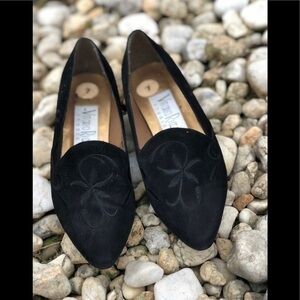 Black suede shoes by Vittorio Rocco